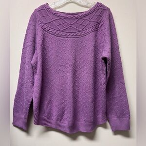 Croft & Barrow Textured Knit Pullover Sweater Women’s XXL Preppy Cottagecore